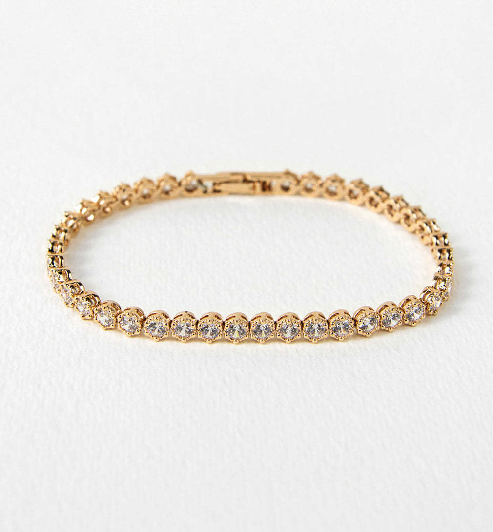 Deco Tapered Baguette & Regal Tennis 18K Gold Plated Bracelets | Mix Mix Style [Hot Seller]-Mix MIx Style