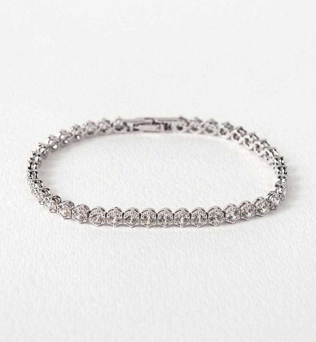 Tennis 18K White Gold Bracelet | Mix Mix Style [Hot Seller]-Mix MIx Style