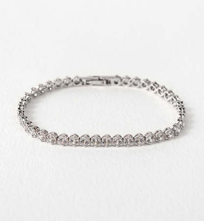Tennis 18K White Gold Bracelet | Mix Mix Style [Hot Seller]-Mix MIx Style