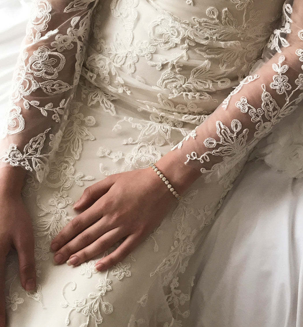 Eternity Tennis 18K White Gold Bracelet | Mix Mix Style [Hot Seller]-Mix MIx Style