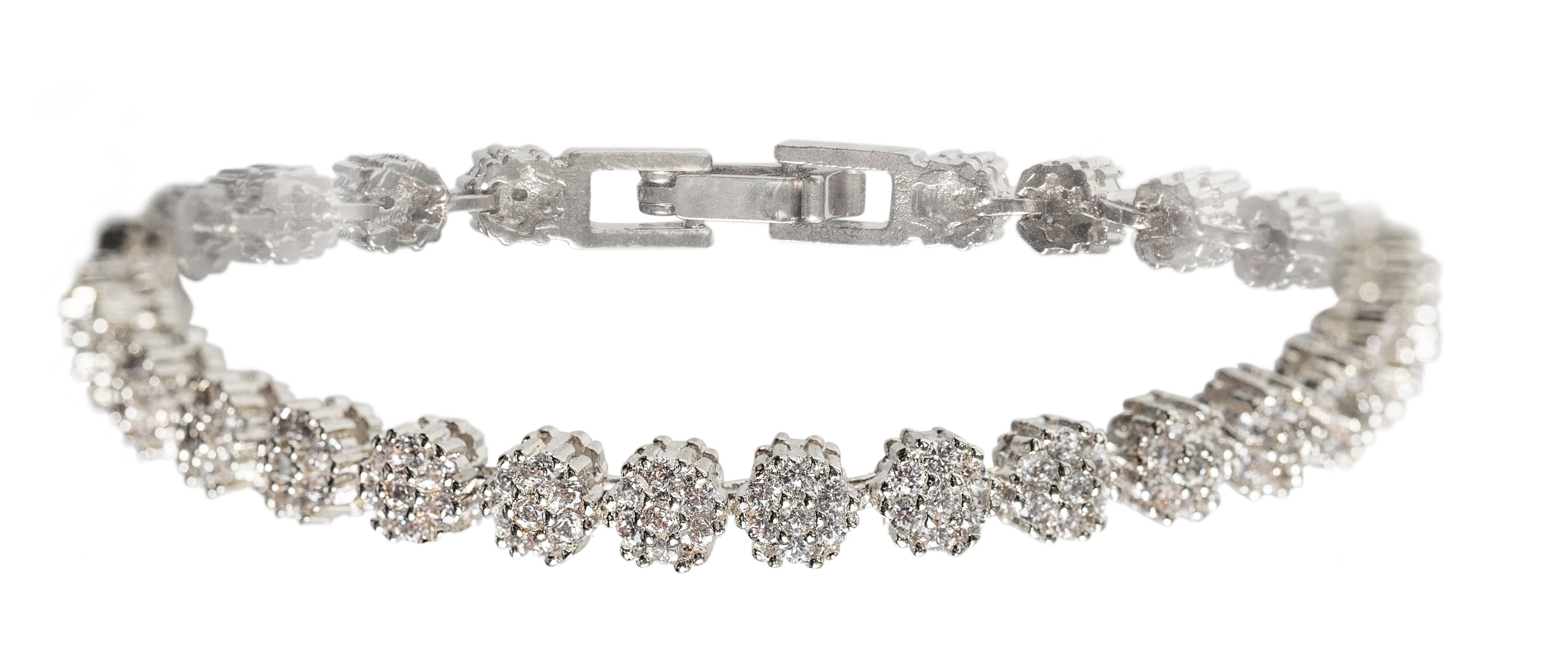 Fleur & Daisy Eternity Tennis 18K White Gold Bracelets | Mix Mix Style [Hot Seller]-Mix MIx Style