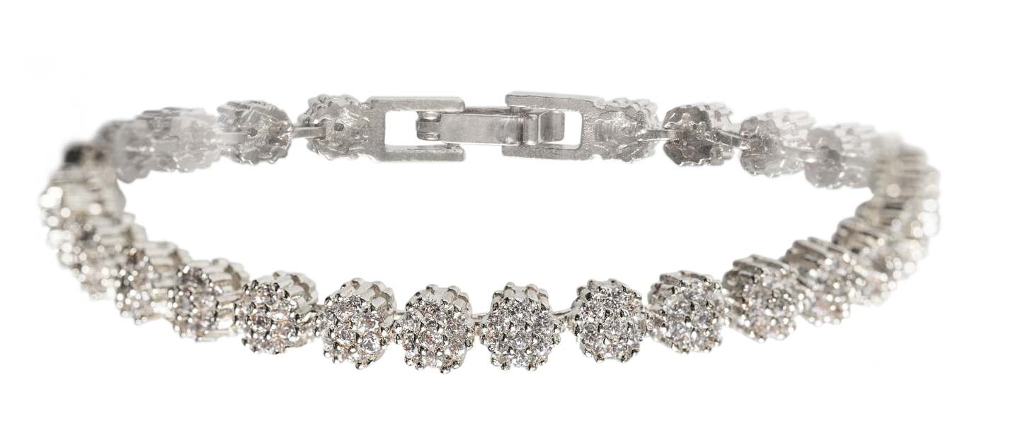 Fleur & Daisy Eternity Tennis 18K White Gold Bracelets | Mix Mix Style [Hot Seller]-Mix MIx Style