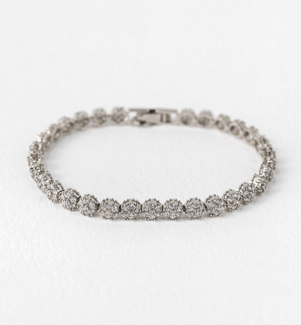 Eternity Tennis 18K White Gold Bracelet | Mix Mix Style [Hot Seller]-Mix MIx Style