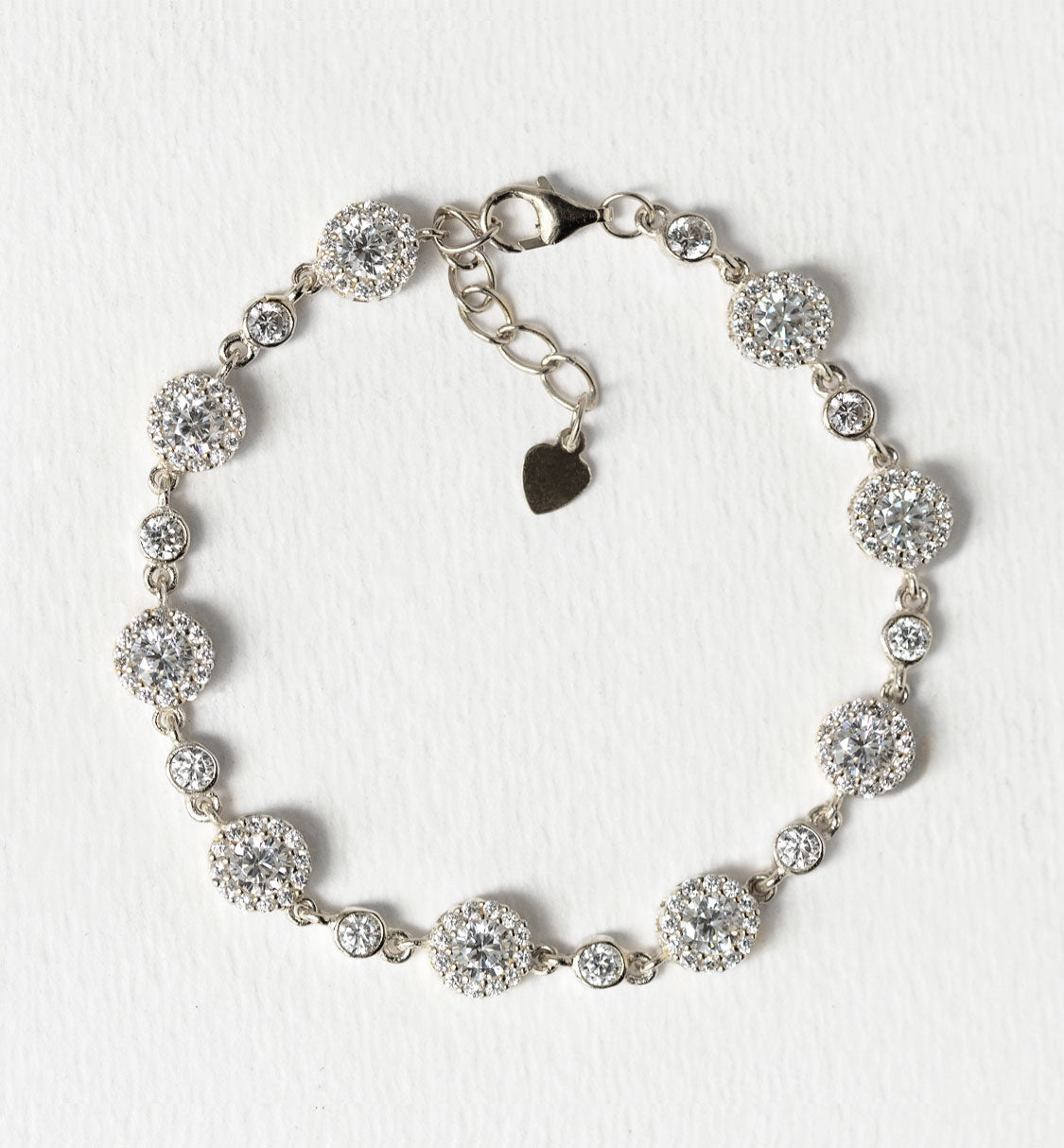 Sophia Crystal Tennis 18K White Gold Bracelet | Mix Mix Style [Hot Seller]-Mix MIx Style