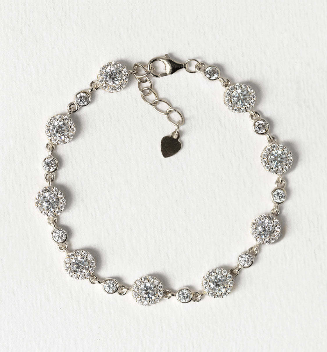 Sophia Crystal Tennis 18K White Gold Bracelet | Mix Mix Style [Hot Seller]-Mix MIx Style