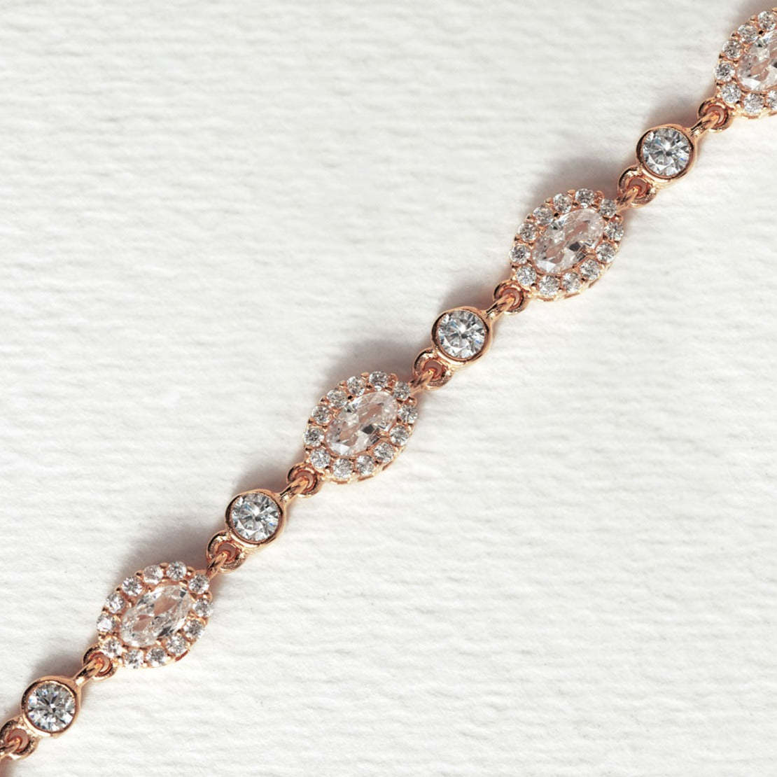 Ovali Crystal Tennis 18K Rose Gold Plated Bracelet | Mix Mix Style [Hot Seller]-Mix MIx Style