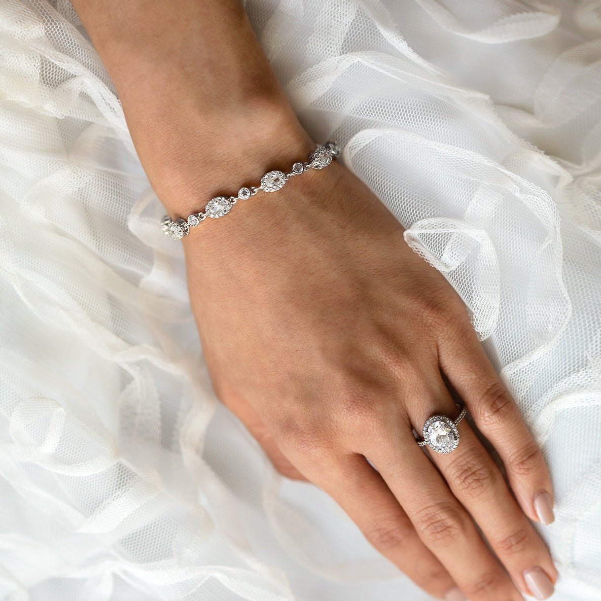 Ovali Crystal Tennis 18K Rose Gold Plated Bracelet | Mix Mix Style [Hot Seller]-Mix MIx Style