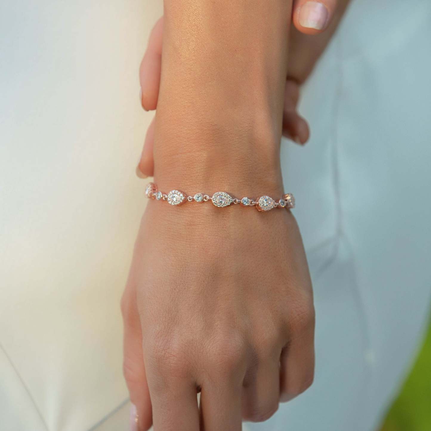 Crystal Tennis 18K Gold Plated Bracelet | Mix Mix Style [Hot Seller]-Mix MIx Style