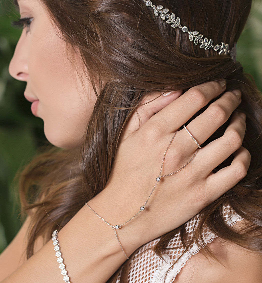 Crystal  18K White Gold Handchain | Mix Mix Style [Hot Seller]-Mix MIx Style