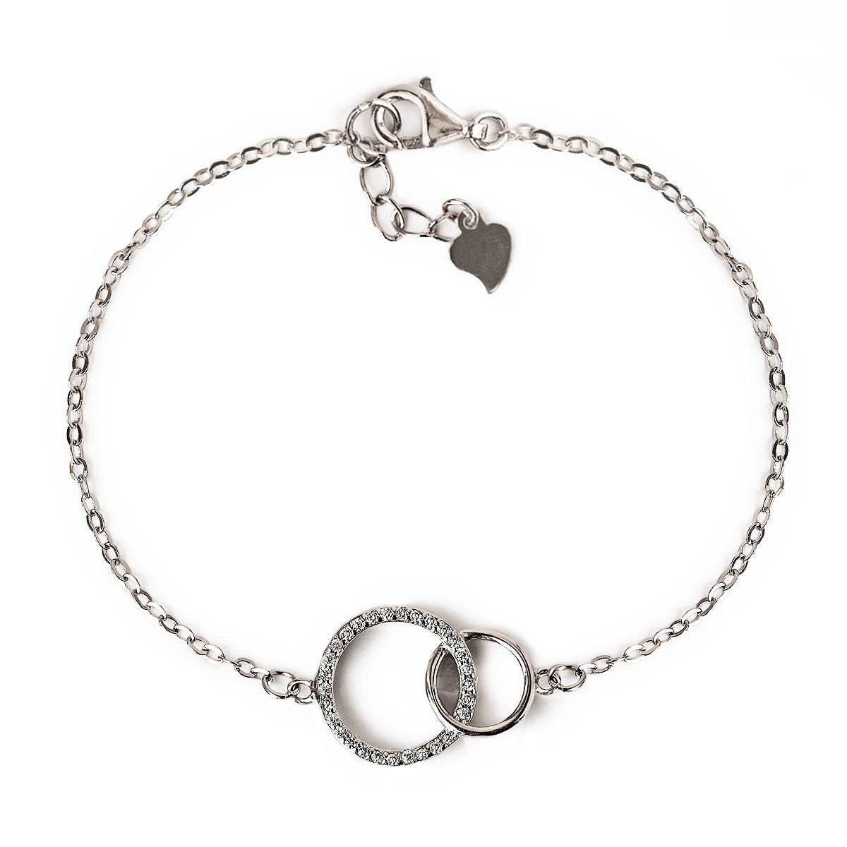 Interlocking Circle 18K White Gold Bracelet | Mix Mix Style [Hot Seller]-Mix MIx Style