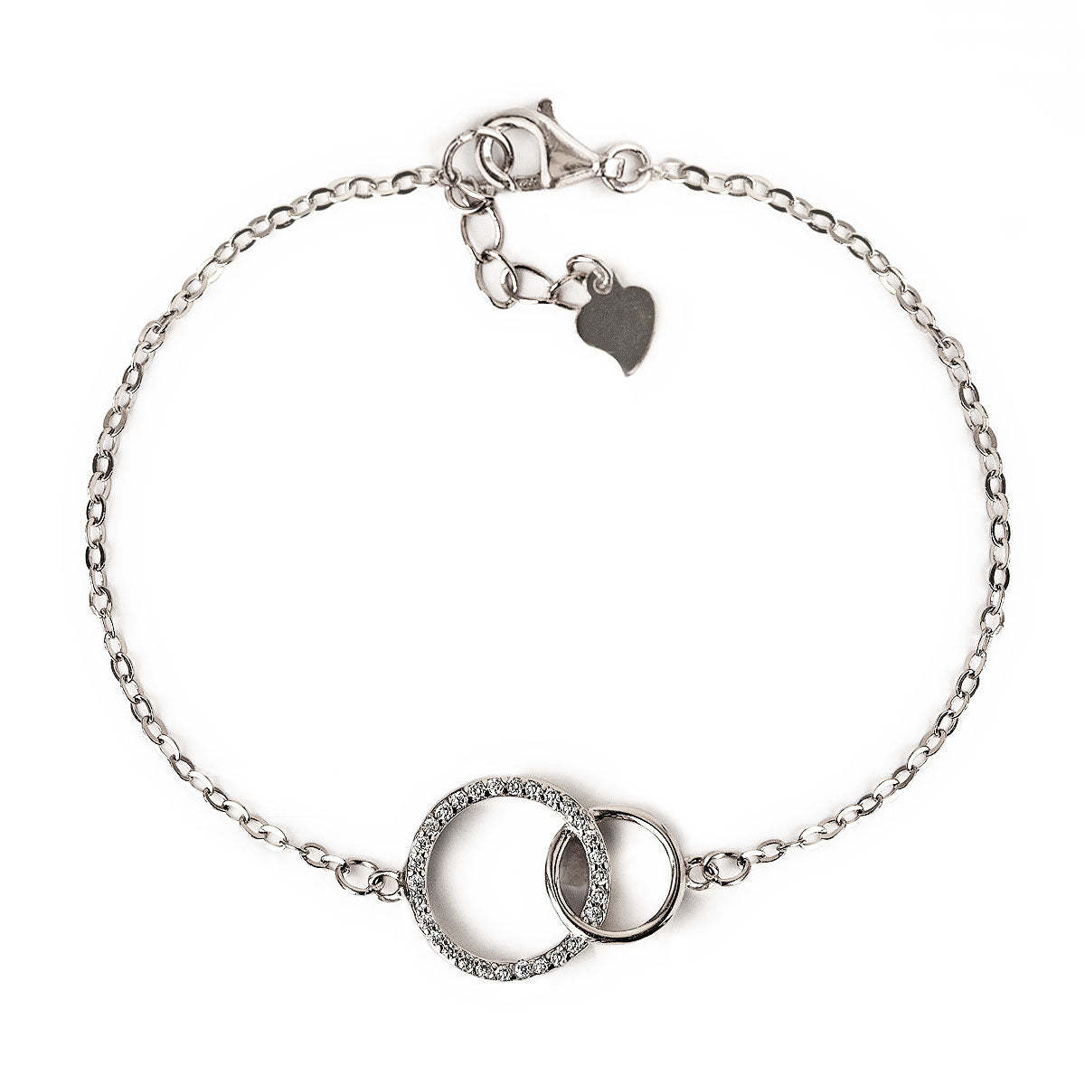 Interlocking Circle 18K White Gold Bracelet | Mix Mix Style [Hot Seller]-Mix MIx Style