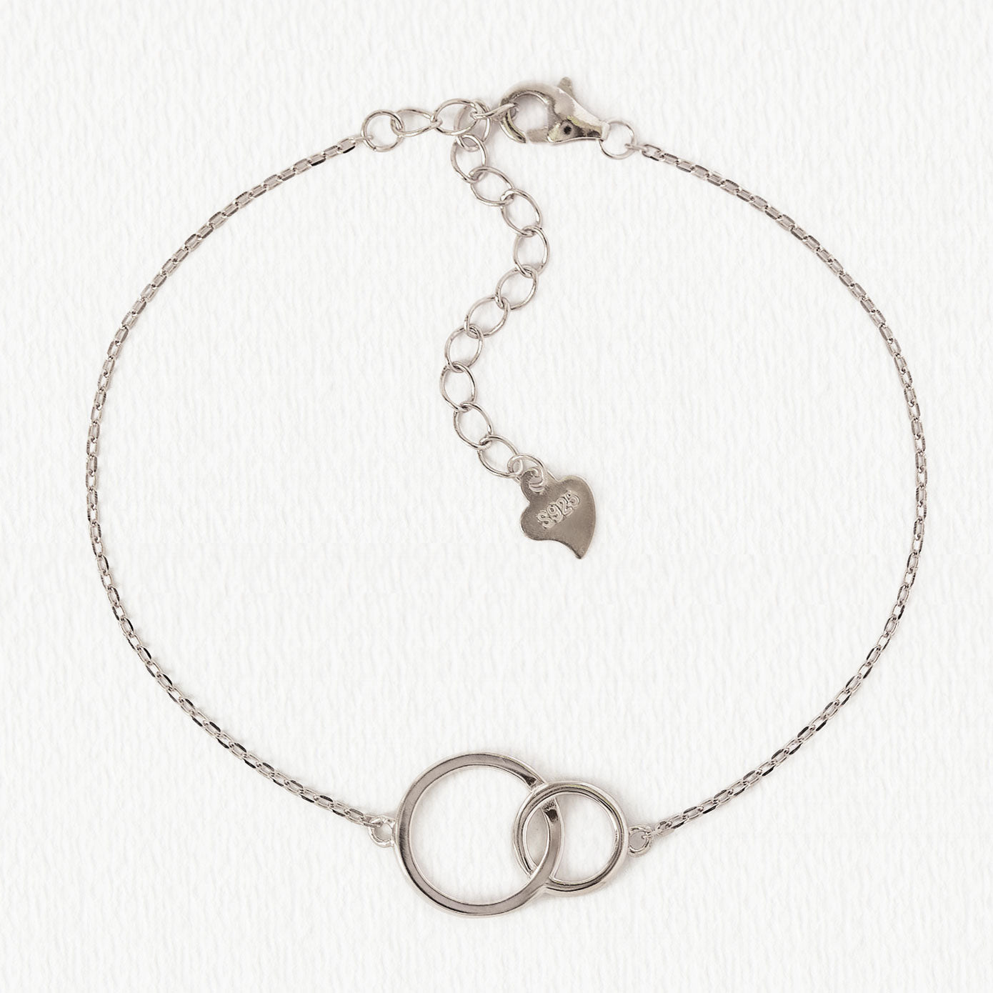 Classic Interlocking 18K White Gold Circle Bracelet | Mix Mix Style [Hot Seller]-Mix MIx Style