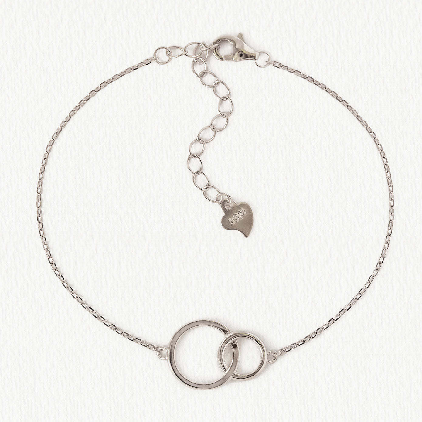 Classic Interlocking 18K White Gold Circle Bracelet | Mix Mix Style [Hot Seller]-Mix MIx Style