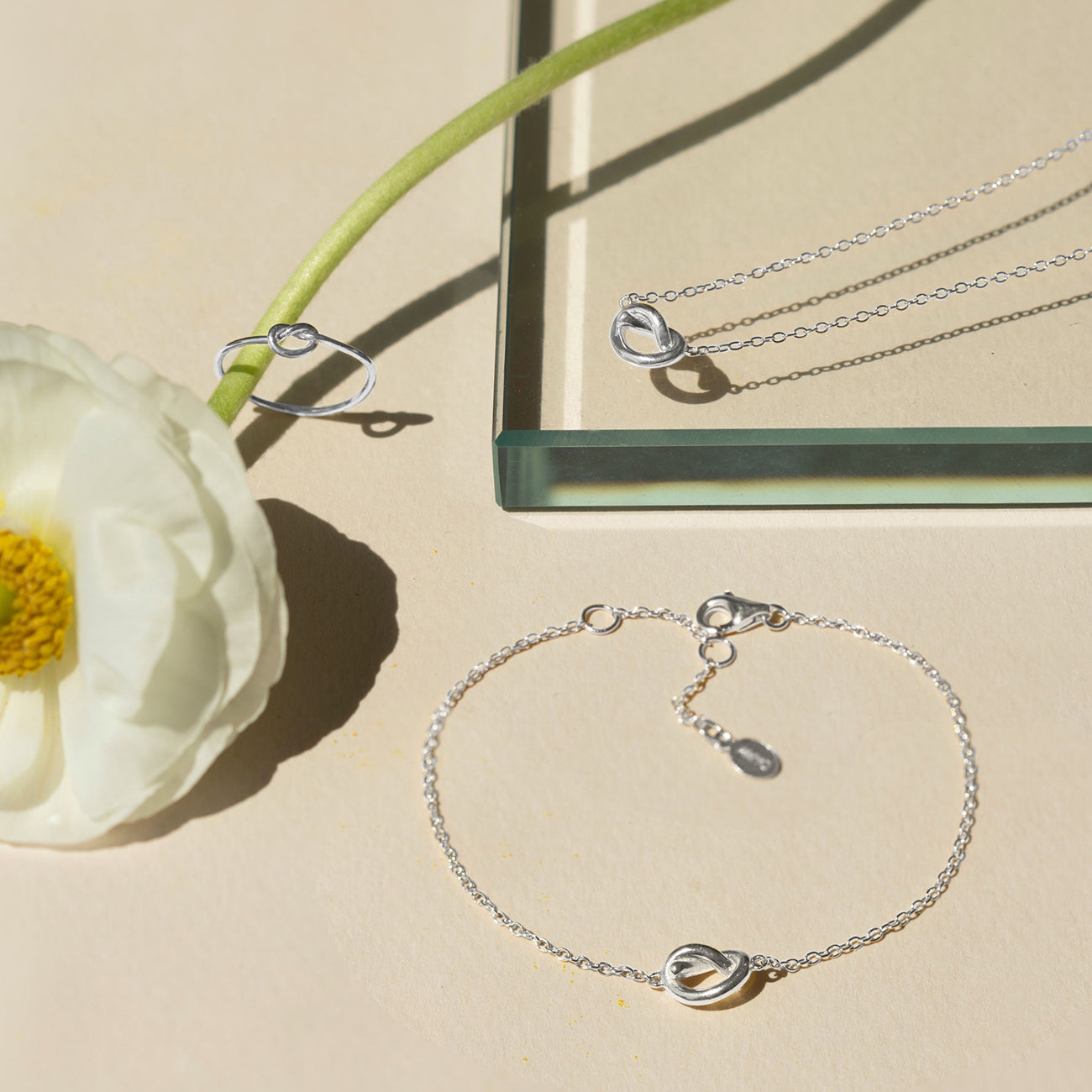 Love Knot 18K White Gold Bracelet | Mix Mix Style [Hot Seller]-Mix MIx Style