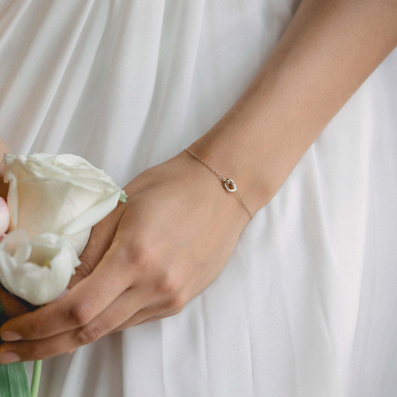 Love Knot 18K White Gold Bracelet | Mix Mix Style [Hot Seller]-Mix MIx Style