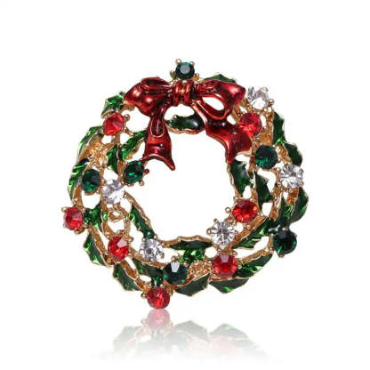 Original Christmas Diamonds Brooch Pin Gift Santa Tree Socks Snowman Gloves Garland | Mix Mix Style [Hot Seller]-Mix MIx Style