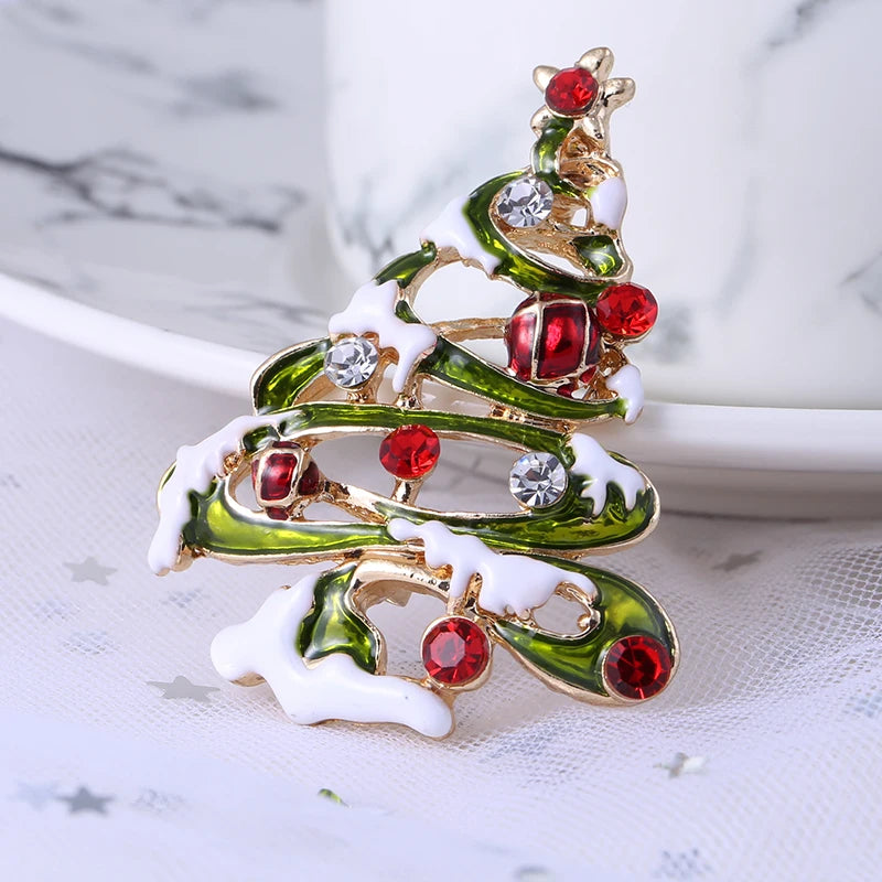 Original Christmas Diamonds Brooch Pin Gift Santa Tree Socks Snowman Gloves Garland | Mix Mix Style [Hot Seller]-Mix MIx Style