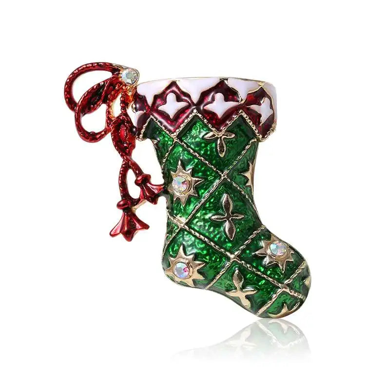 Original Christmas Diamonds Brooch Pin Gift Santa Tree Socks Snowman Gloves Garland | Mix Mix Style [Hot Seller]-Mix MIx Style