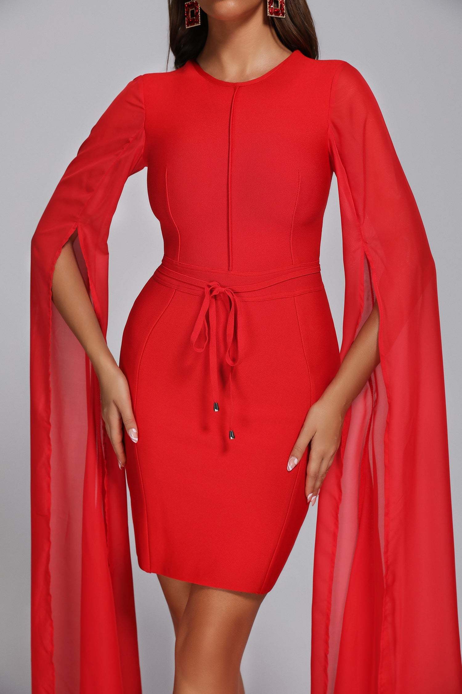 Bodycon Mini Bandage Dress in Red | Mix Mix Style [Hot Seller]-Mix MIx Style