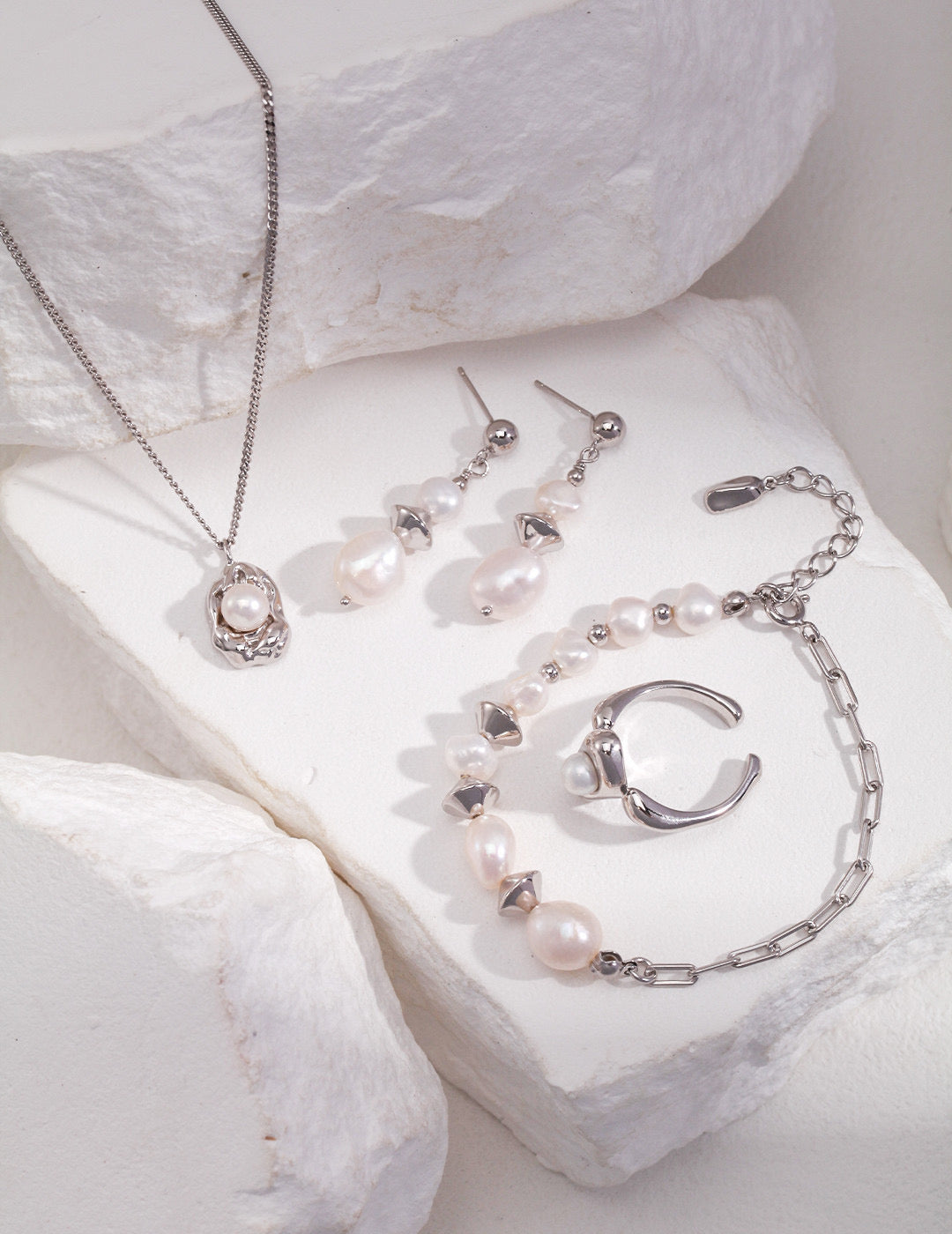s925 Sterling Silver and Akoya Pearl Drop Earrings | Mix Mix Style-Mix MIx Style