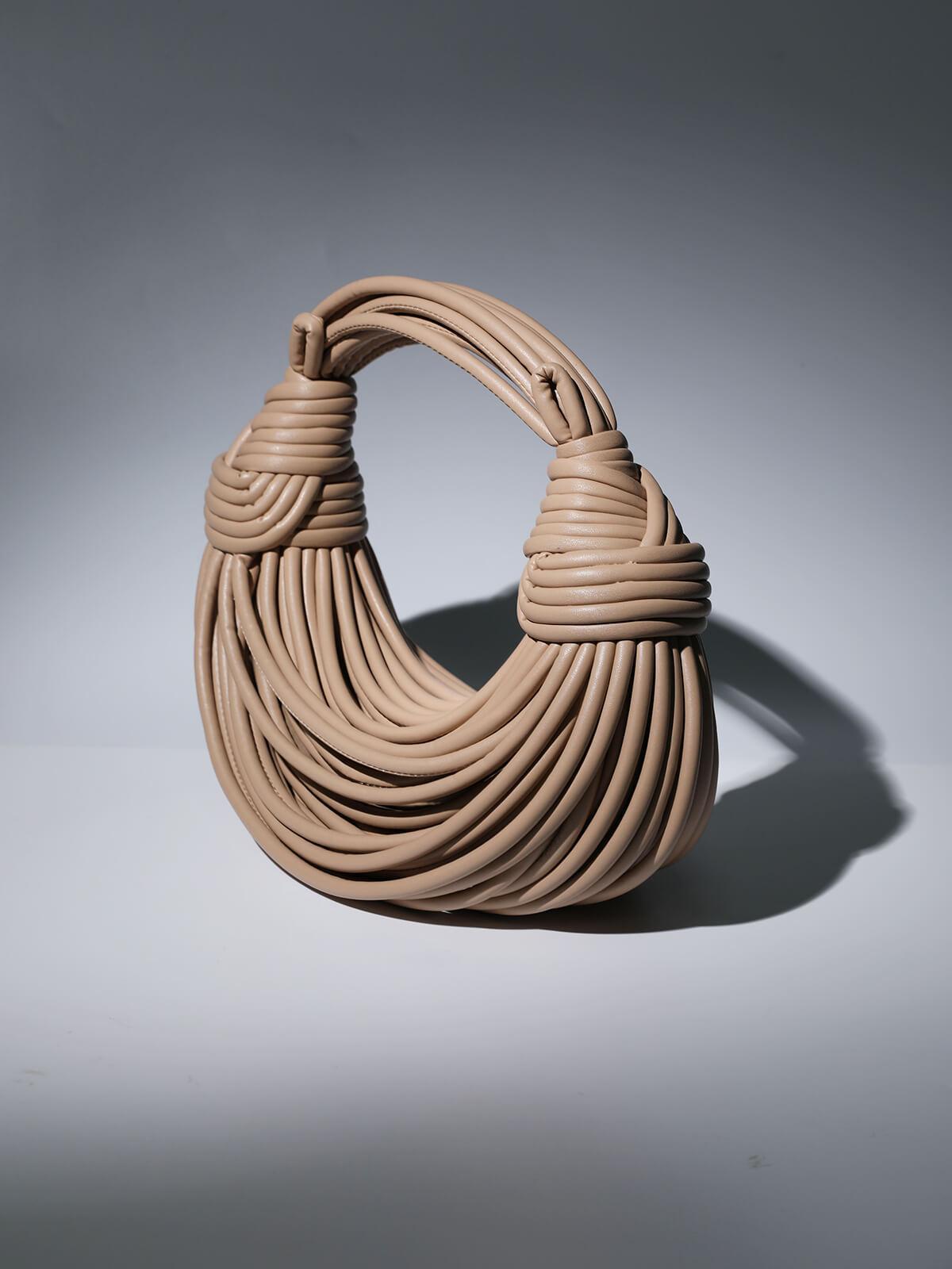 Camila Double Knot Tote Bag In Apricot | Mix Mix Style [Hot Seller]-Mix MIx Style