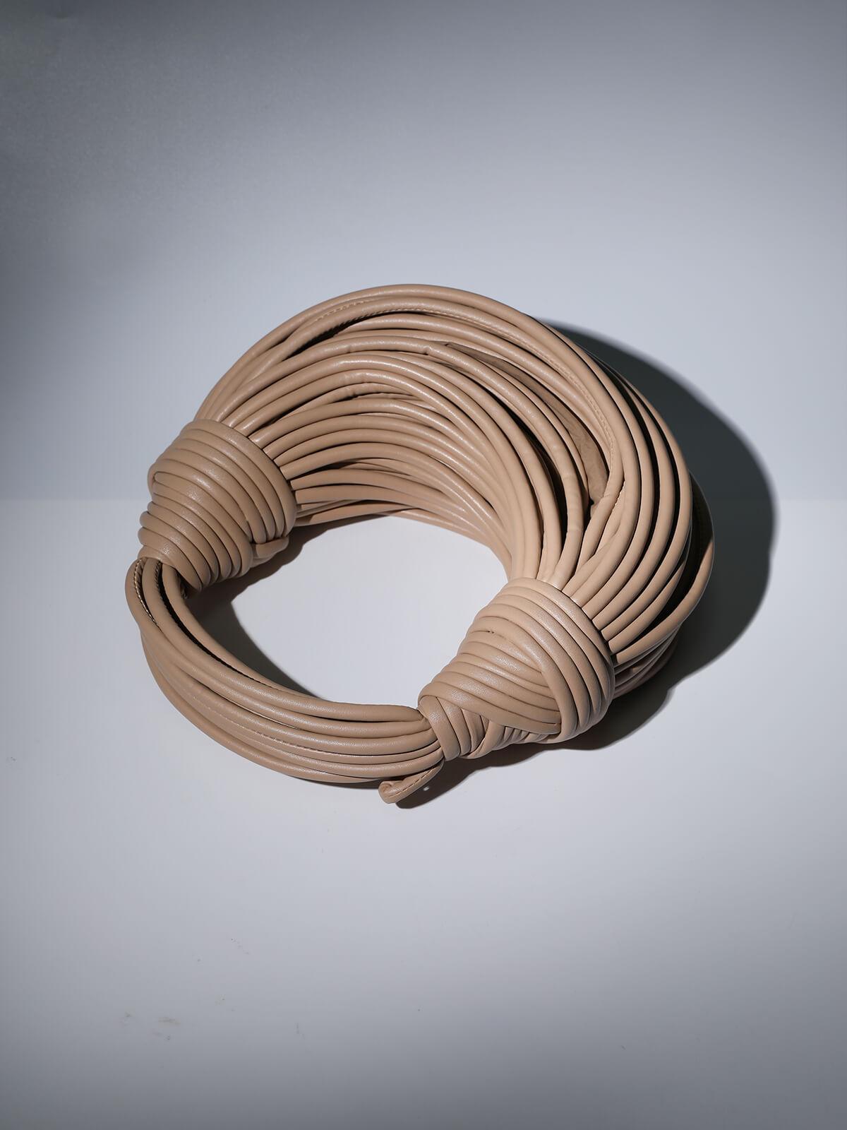 Camila Double Knot Tote Bag In Apricot | Mix Mix Style [Hot Seller]-Mix MIx Style