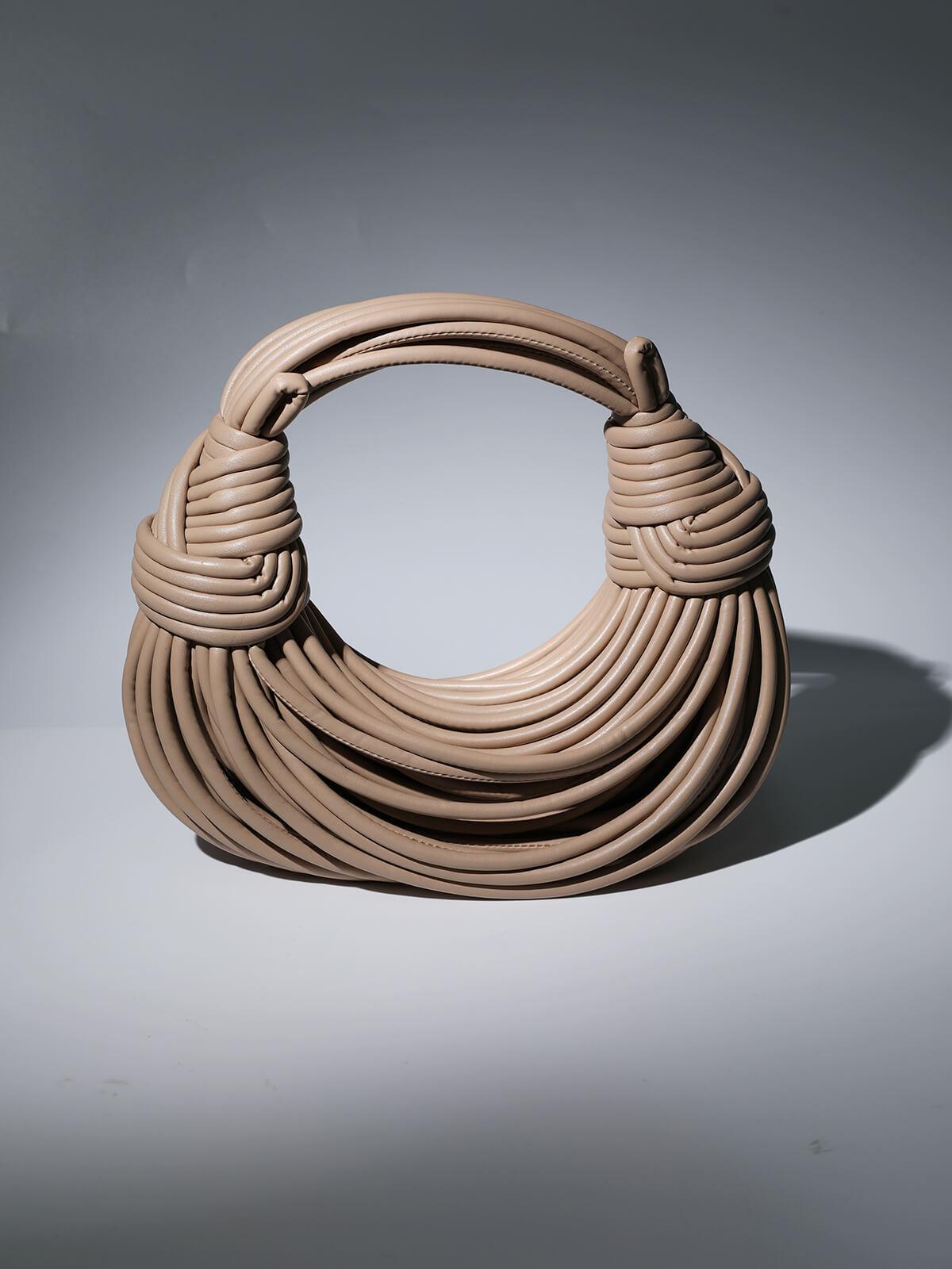 Camila Double Knot Tote Bag In Apricot | Mix Mix Style [Hot Seller]-Mix MIx Style