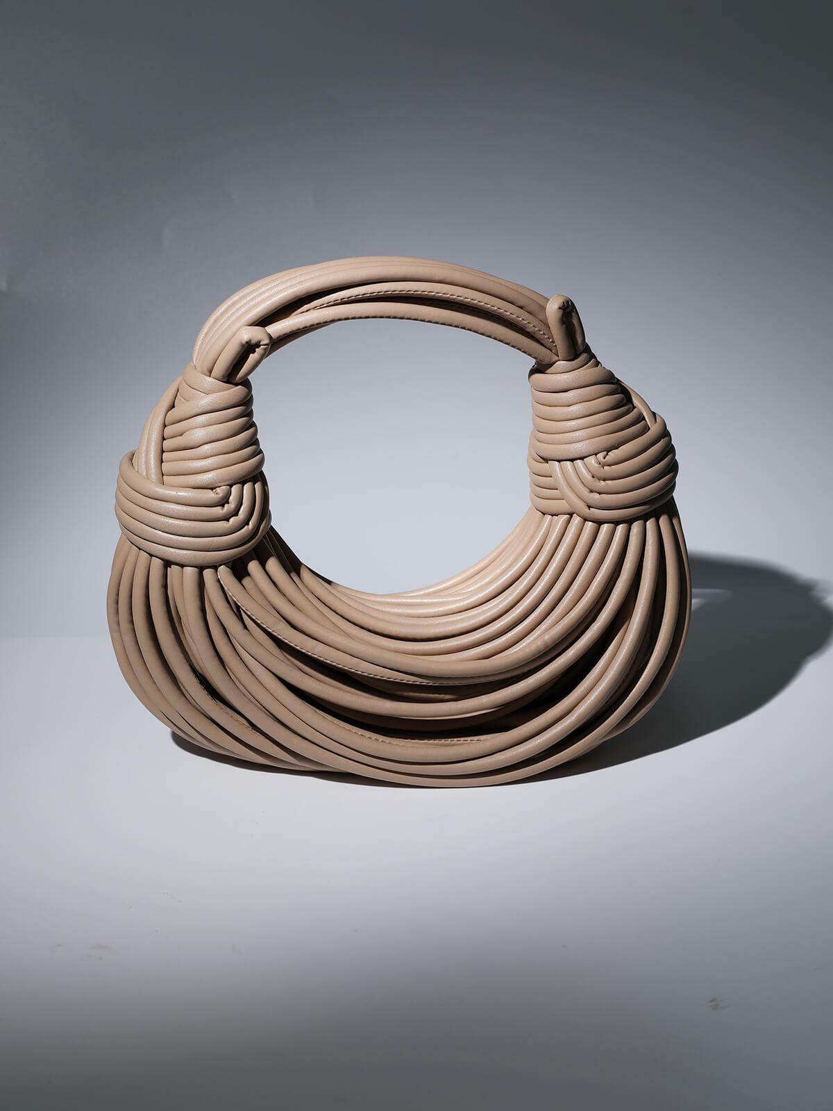 Camila Double Knot Tote Bag In Apricot | Mix Mix Style [Hot Seller]-Mix MIx Style