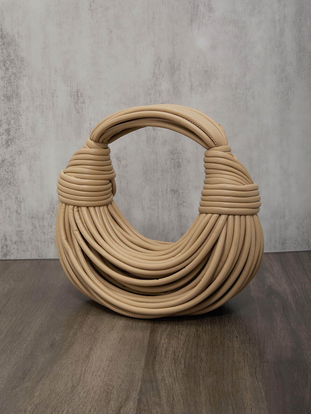 Camila Double Knot Tote Bag In Apricot | Mix Mix Style [Hot Seller]-Mix MIx Style