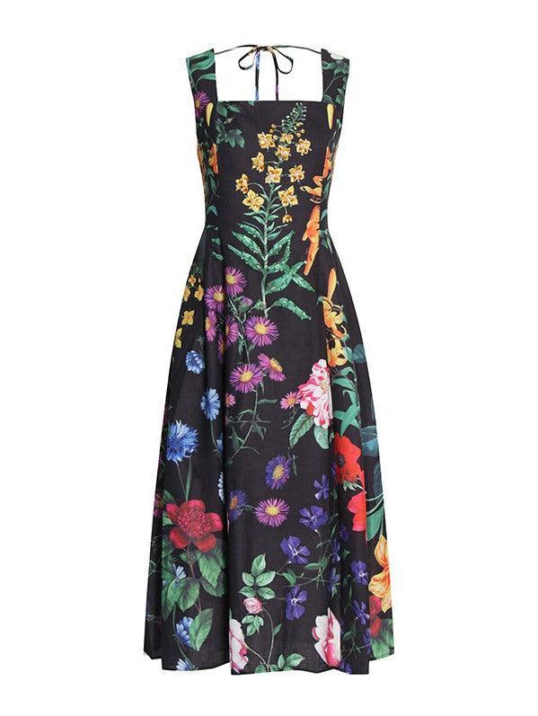 Capucine Floral Printed Midi Dress-Mix MIx Style