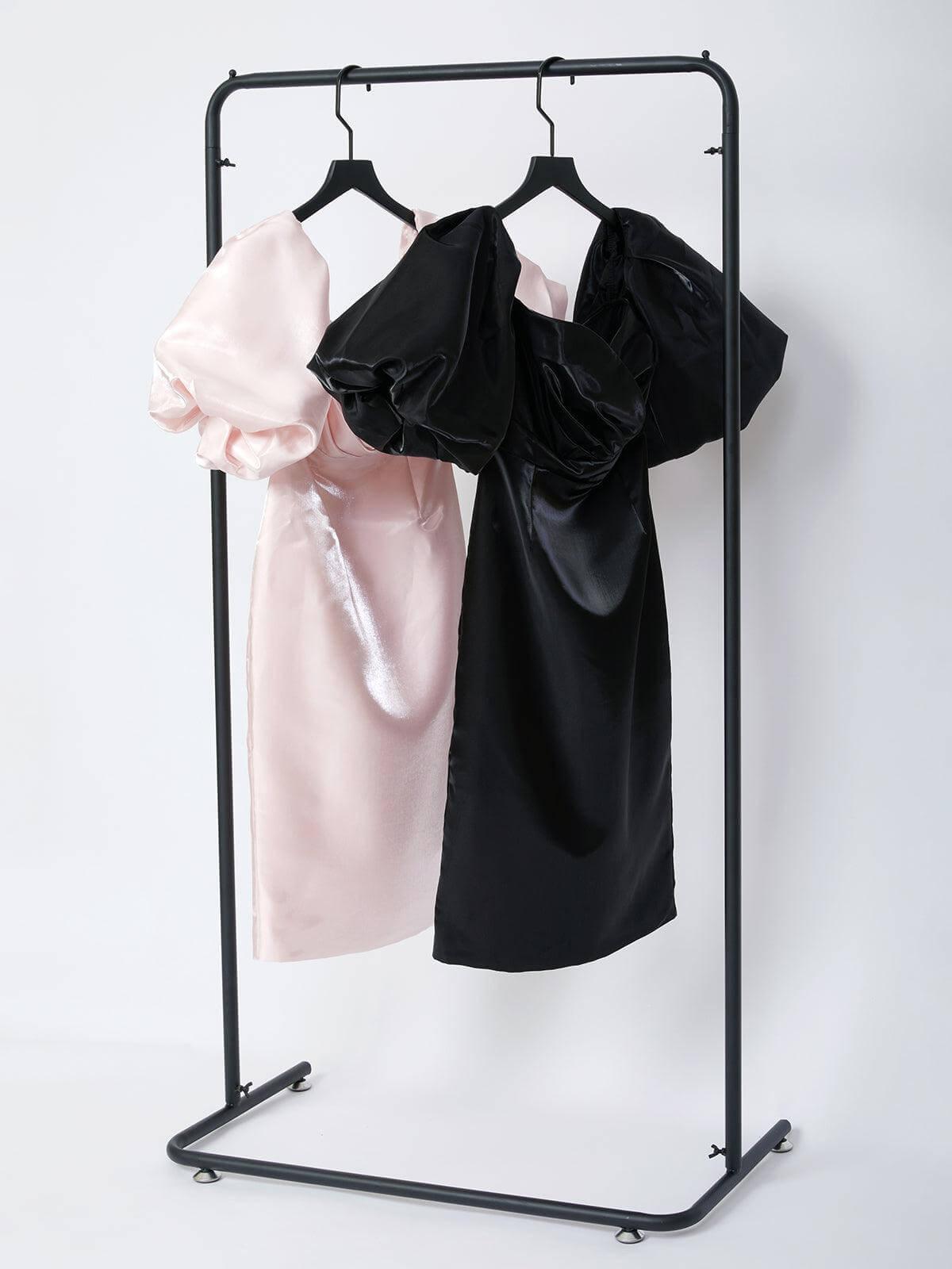 Celeste Puff Sleeve Midi Dress In Blush-Mix MIx Style