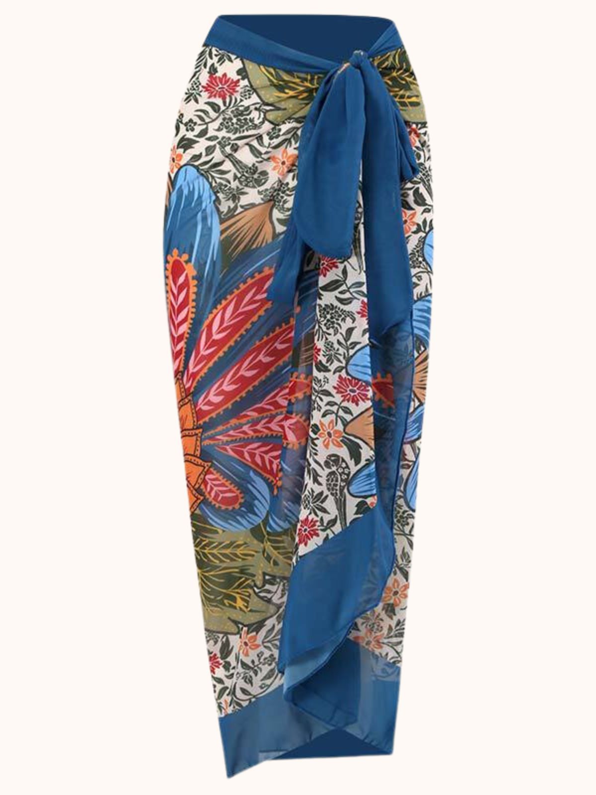 Pineapple Printed Swimwear Two Piece Set in Blue | Mix Mix Style-Mix MIx Style