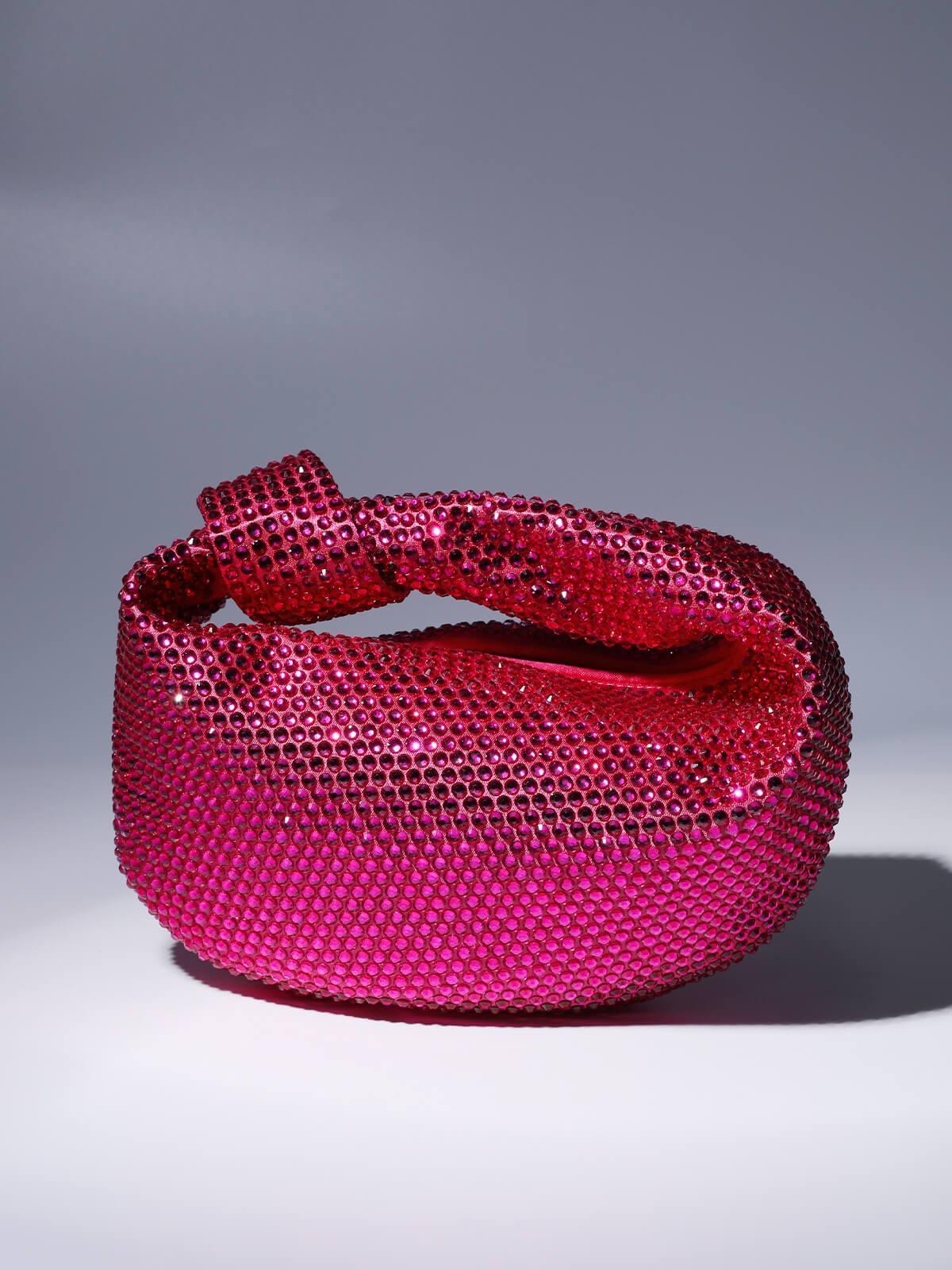 Ciara Embellished Tote Bag In Hot Pink Handbags & Evening Bags | Mix Mix Style [Hot Seller]-Mix MIx Style