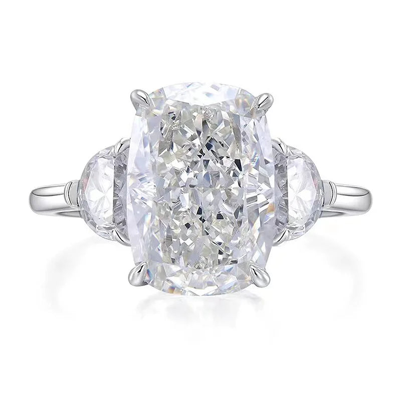 Cushion Cut 5ct Moissanite Diamond Ring 100% Real 925 Sterling Silver Engagement Wedding Band Rings for Women Promise Jewelry-Mix MIx Style