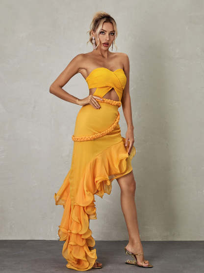 Daena Strapless Cutout Maxi Dress-Mix MIx Style