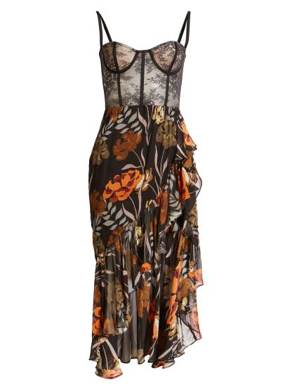 Deborah Mesh Floral Midi Dress-Mix MIx Style