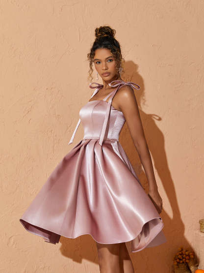 Deidra Satin Pleated Dress-Mix MIx Style