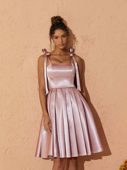 Deidra Satin Pleated Dress-Mix MIx Style