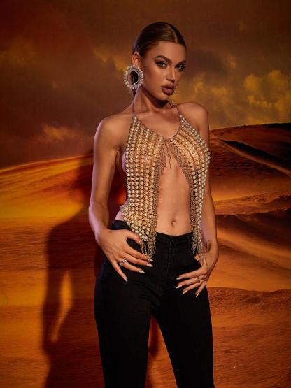 Desiree Pearl Woven Beaded Top-Mix MIx Style