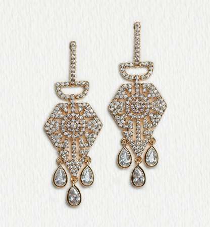 Deco Chandelier Dangle 18K Gold Plated Earrings | Mix Mix Style [Hot Seller]-Mix MIx Style