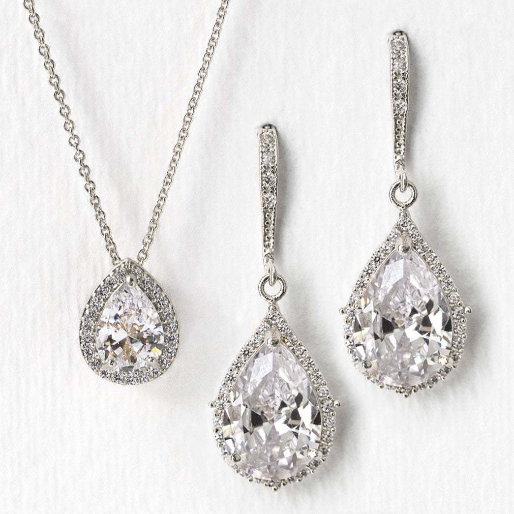 Moissanite 18K White Gold Jewelry Set | Mix Mix Style [Hot Seller]-Mix MIx Style