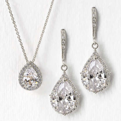 Moissanite 18K White Gold Jewelry Set | Mix Mix Style [Hot Seller]-Mix MIx Style