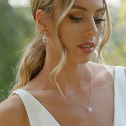 Regal 18K White Gold Jewelry Set | Mix Mix Style [Hot Seller]-Mix MIx Style