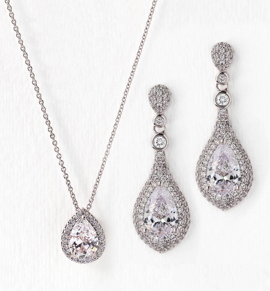 Moissanite Diamond 18K White Gold Jewelry Set | Mix Mix Style [Hot Seller]-Mix MIx Style
