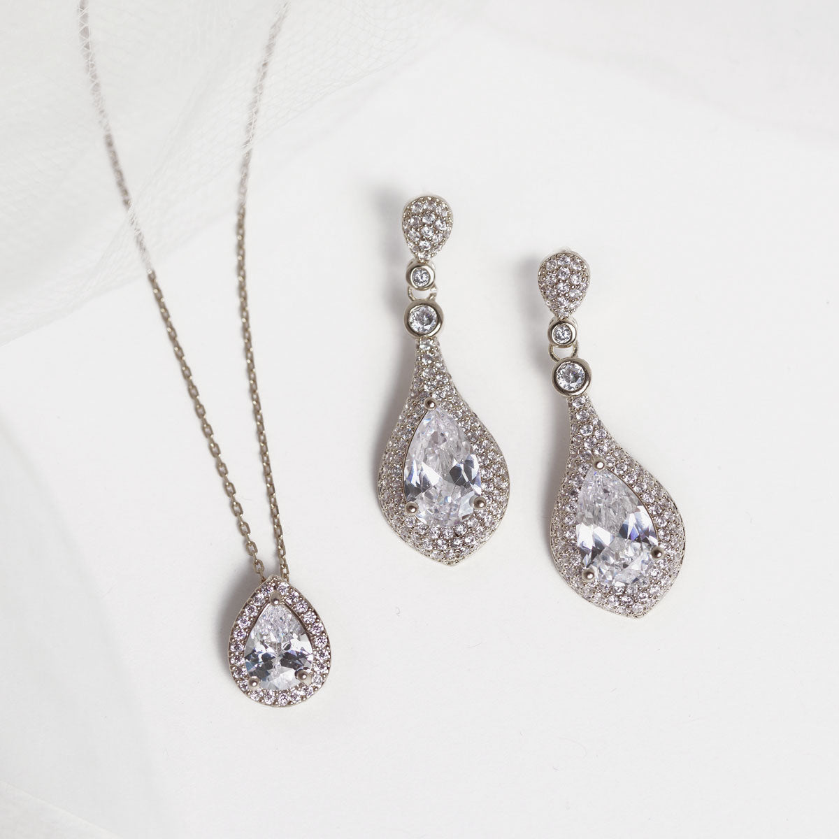 Moissanite Diamond 18K White Gold Jewelry Set | Mix Mix Style [Hot Seller]-Mix MIx Style