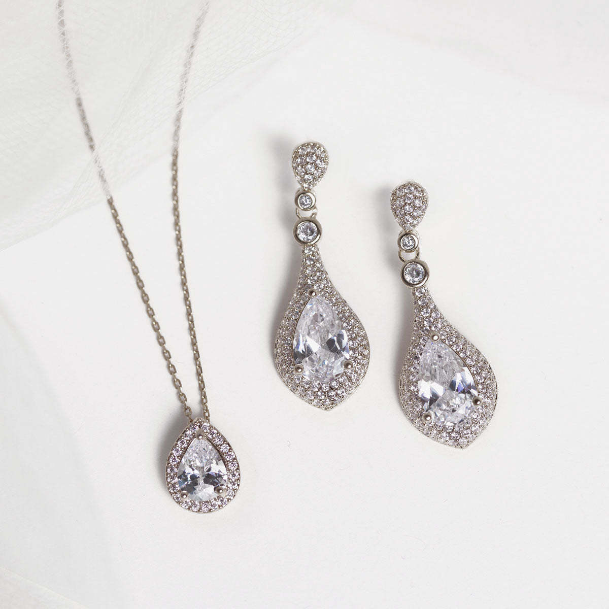 Moissanite Diamond 18K White Gold Jewelry Set | Mix Mix Style [Hot Seller]-Mix MIx Style