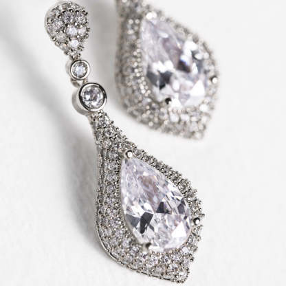 Moissanite Diamond 18K White Gold Jewelry Set | Mix Mix Style [Hot Seller]-Mix MIx Style