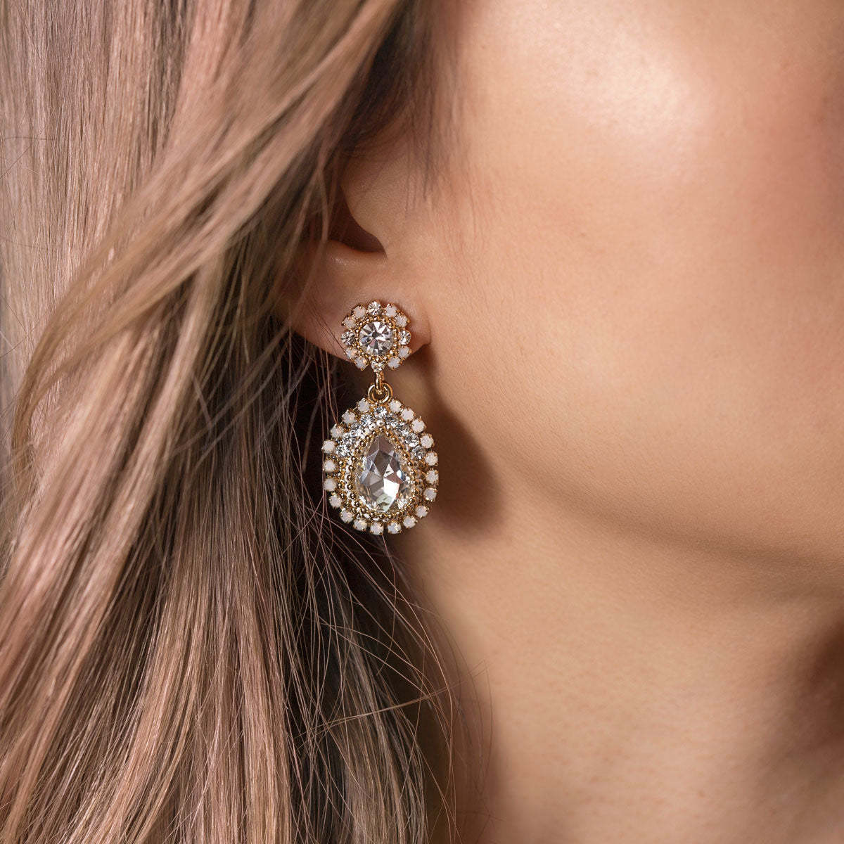 Opal Moissanite Diamond Drop 18K Gold Plated  Earrings | Mix Mix Style [Hot Seller]-Mix MIx Style