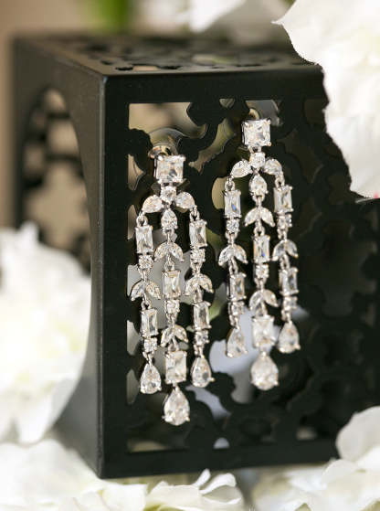 Chandelier 18K White Gold Earrings | Mix Mix Style [Hot Seller]-Mix MIx Style