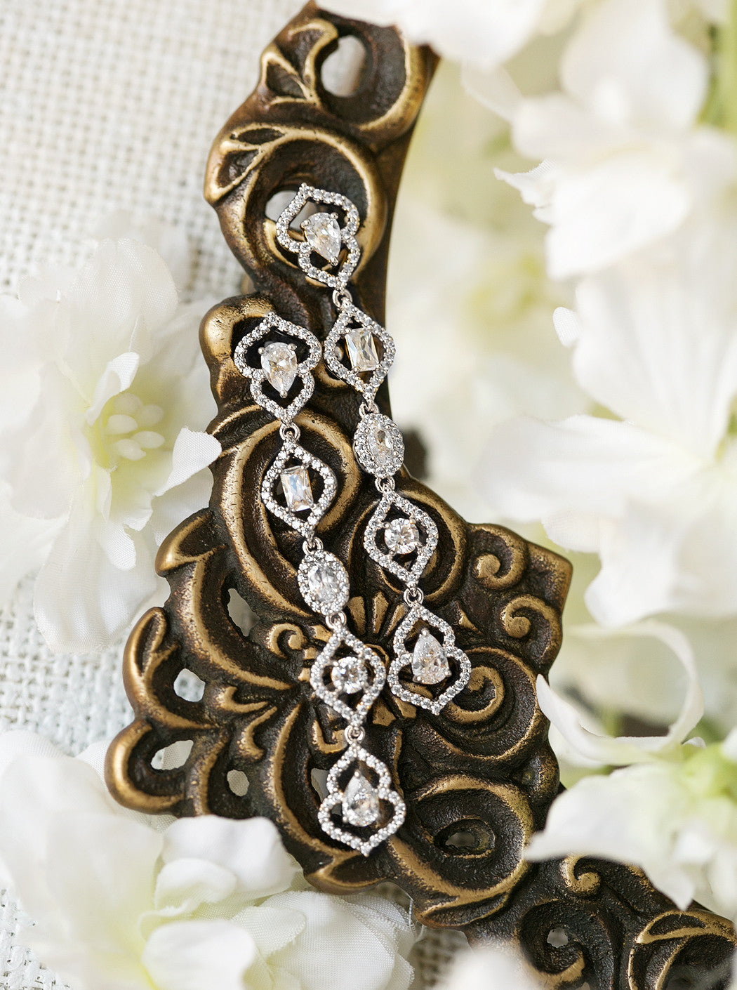 Dainty Drop Moissanite 18K White Gold Earrings | Mix Mix Style [Hot Seller]-Mix MIx Style